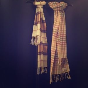 2 for $5 Plaid lamb wool scarfs
